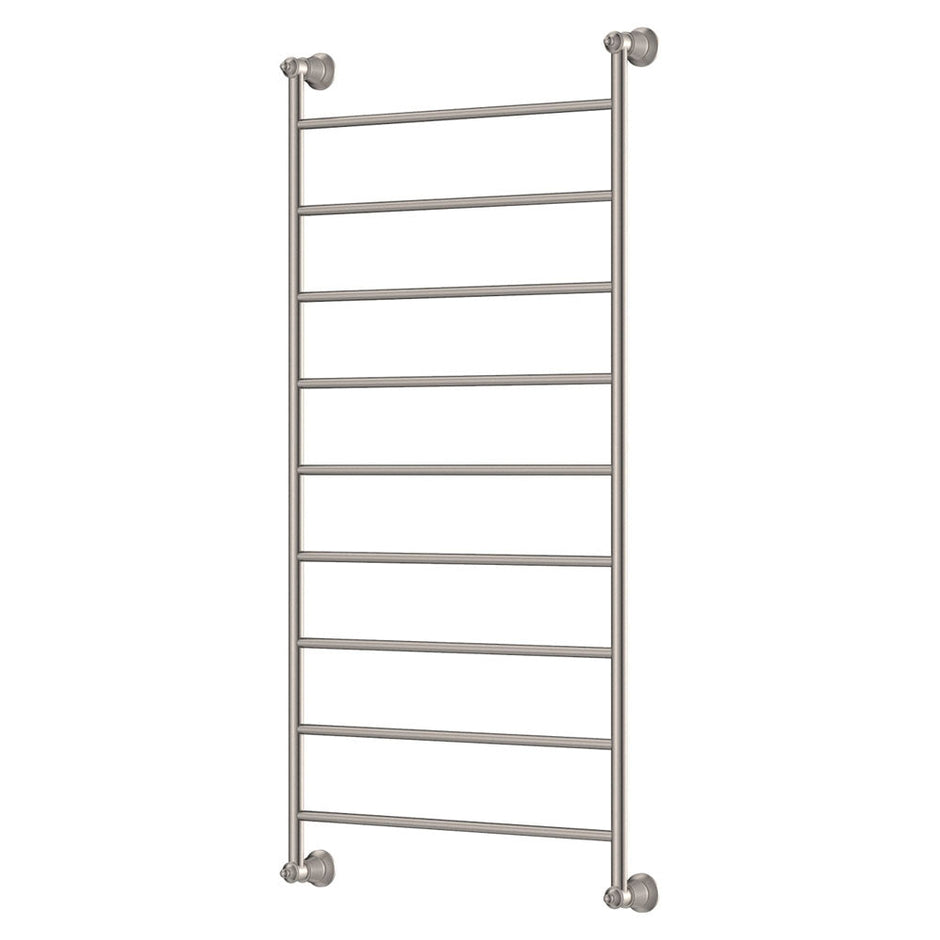 Lillian Heated Towel Rail, 600 x 1200mm in Brushed Nickel