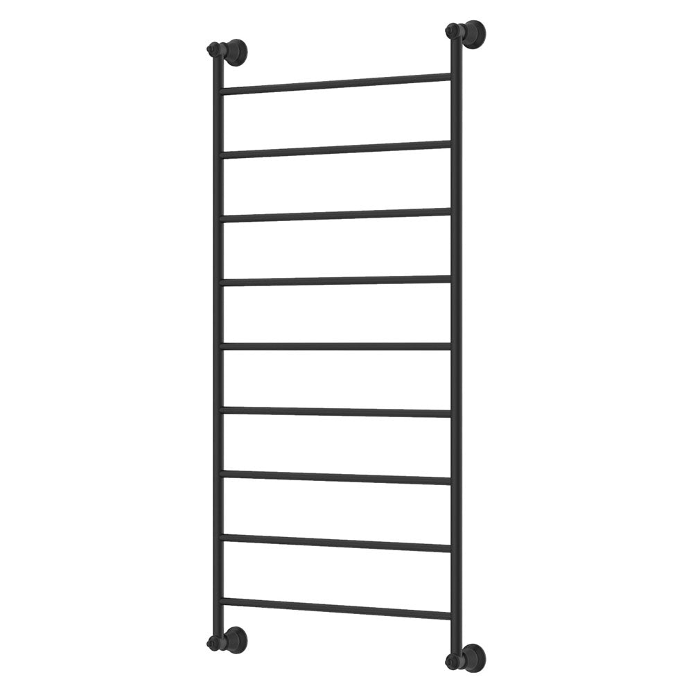 Lillian Heated Towel Rail, 600 x 1200mm in Matte Black