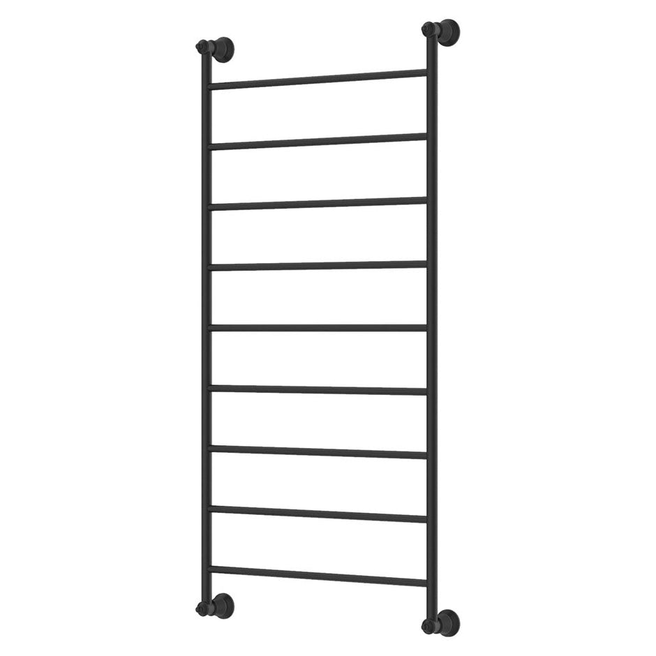 Lillian Heated Towel Rail, 600 x 1200mm in Matte Black