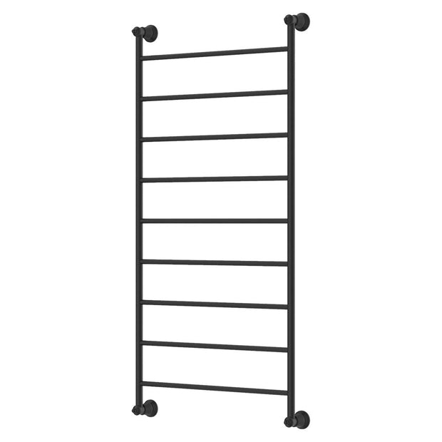 Lillian Heated Towel Rail, 600 x 1200mm in Matte Black