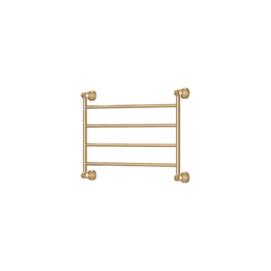 Lillian Heated Towel Rail, 600 x 450mm in Urban Brass