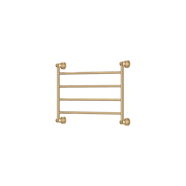 Lillian Heated Towel Rail, 600 x 450mm in Urban Brass