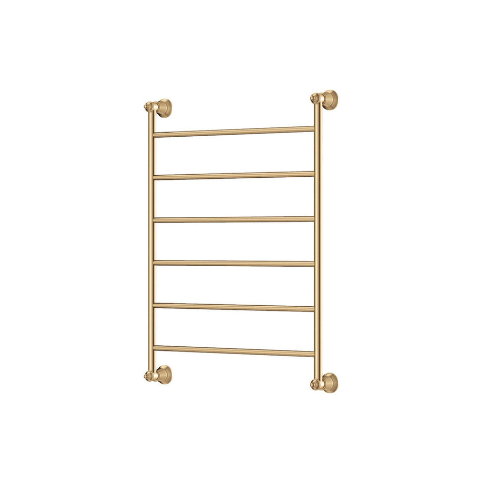 Lillian Heated Towel Rail, 600 x 800mm in Urban Brass