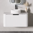 Zenmo Piaza Wall Hung Vanity 900mm Calacatta Look Stone Top (basin not included)