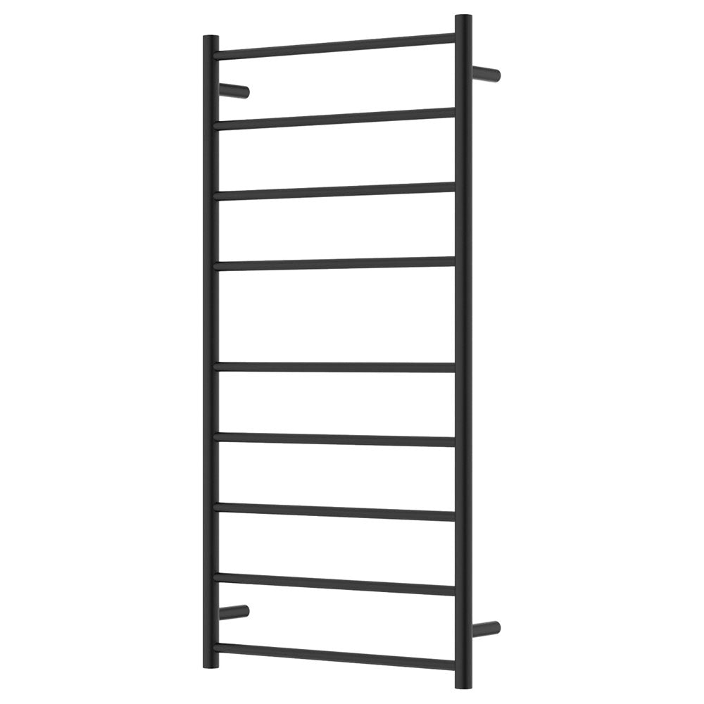 Isabella Heated Towel Rail, 600 x 1200mm in Matte Black