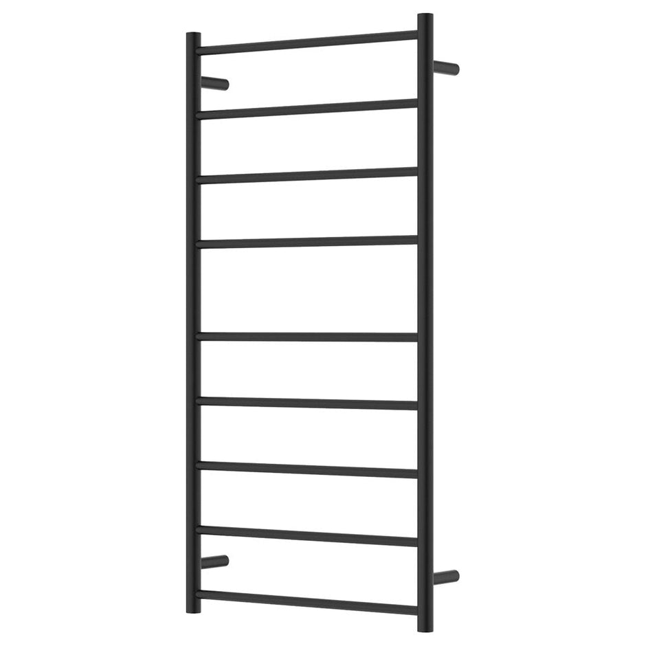 Isabella Heated Towel Rail, 600 x 1200mm in Matte Black