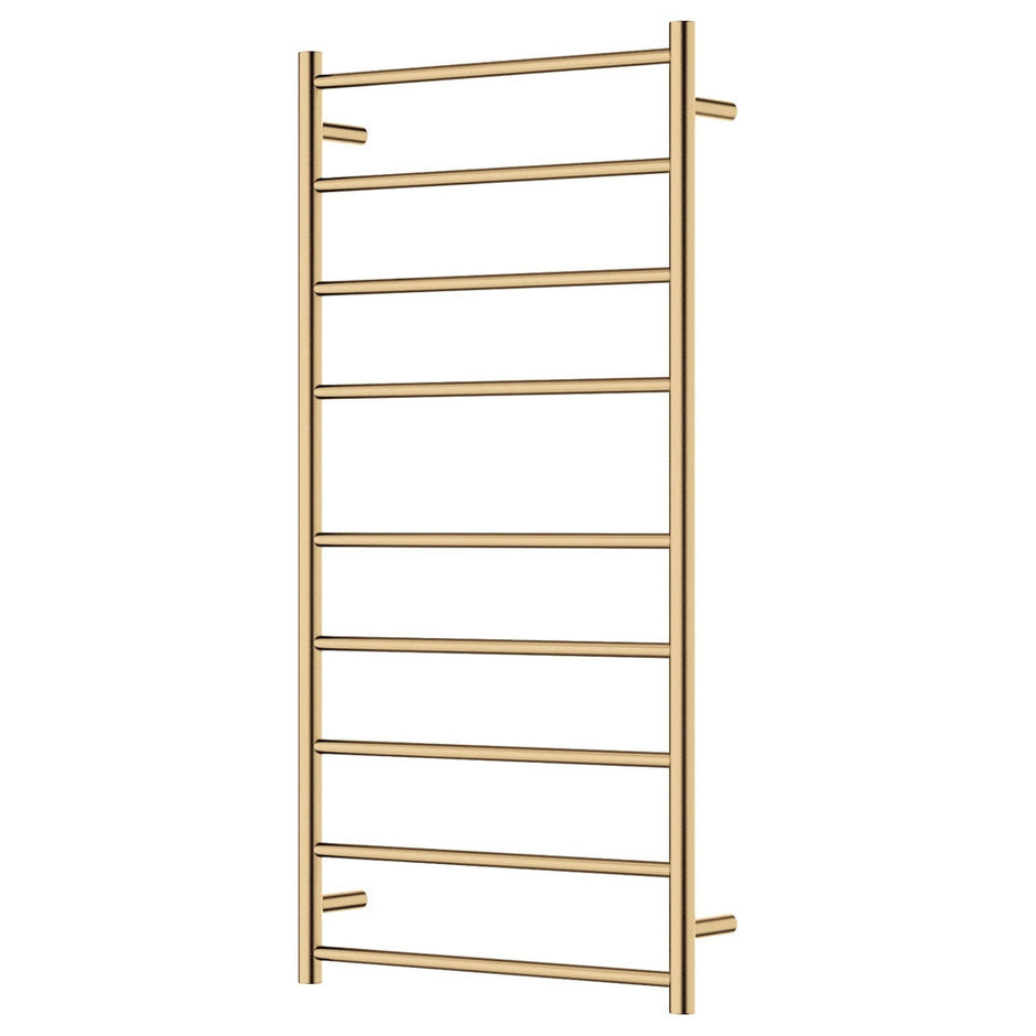 Isabella Heated Towel Rail, 600 x 1200mm in Urban Brass