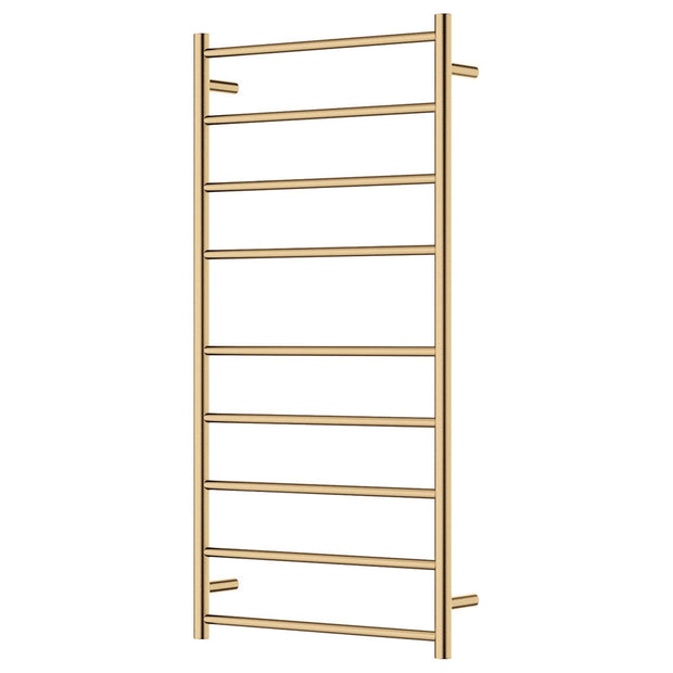 Isabella Heated Towel Rail, 600 x 1200mm in Urban Brass