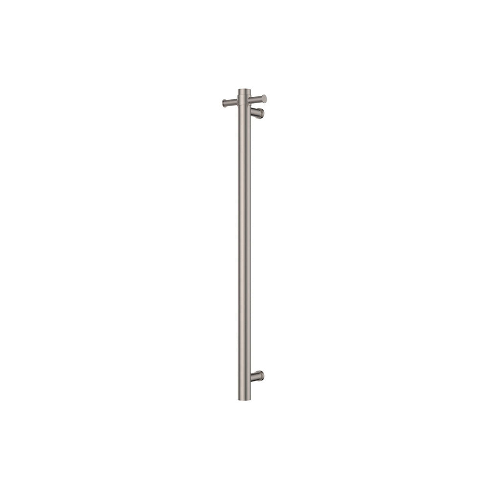 Isabella Vertical Heated Towel Rail, 100 x 900mm in Brushed Nickel
