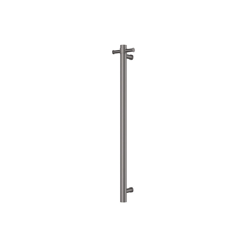 Isabella Vertical Heated Towel Rail, 100 x 900mm in Gun Metal