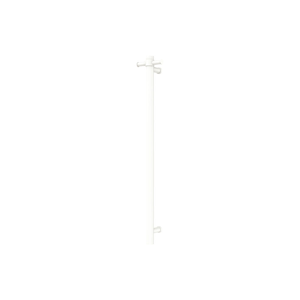 Isabella Vertical Heated Towel Rail, 100 x 900mm in Matte White