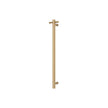 Isabella Vertical Heated Towel Rail, 100 x 900mm in Urban Brass