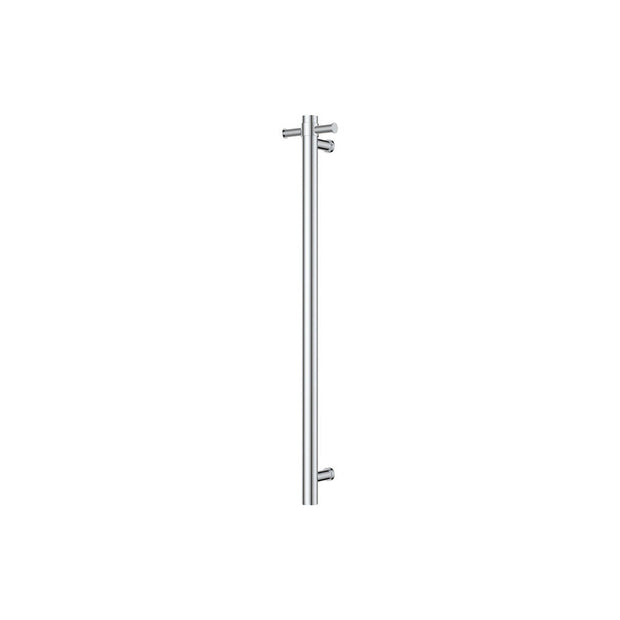 Isabella Vertical Heated Towel Rail, 100 x 900mm in Chrome