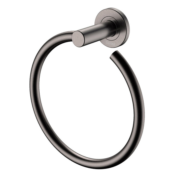 Kaya Hand Towel Ring in Gun Metal