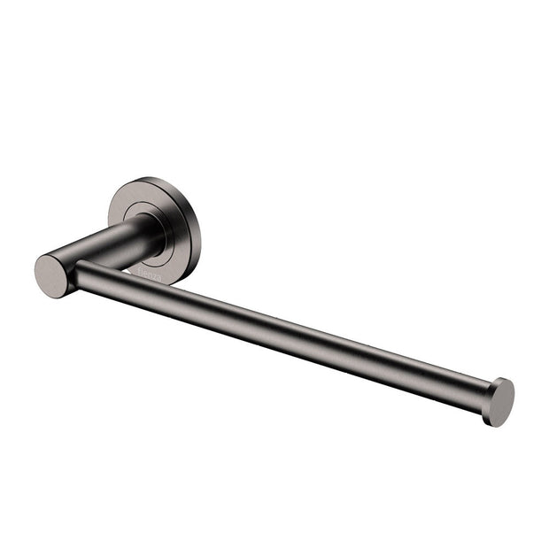 Kaya Hand Towel Rail / Toilet Roll Holder in Gun Metal