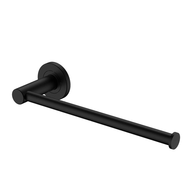 Kaya Hand Towel Rail / Toilet Roll Holder in Matte Black