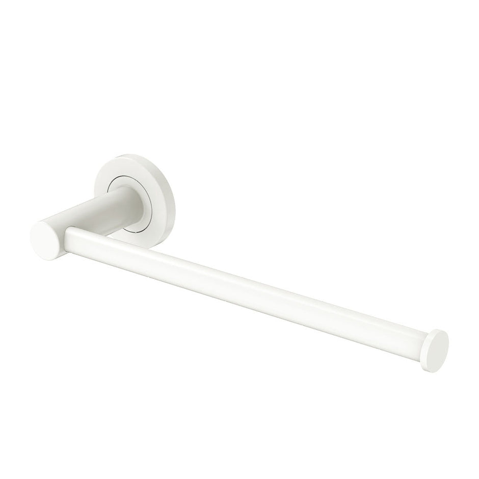 Kaya Hand Towel Rail / Toilet Roll Holder in Matte White