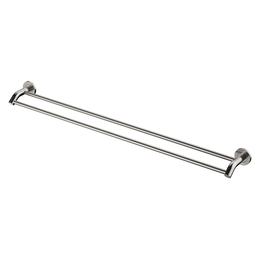 Kaya Double Towel Rail, 900mm in Brushed Nickel