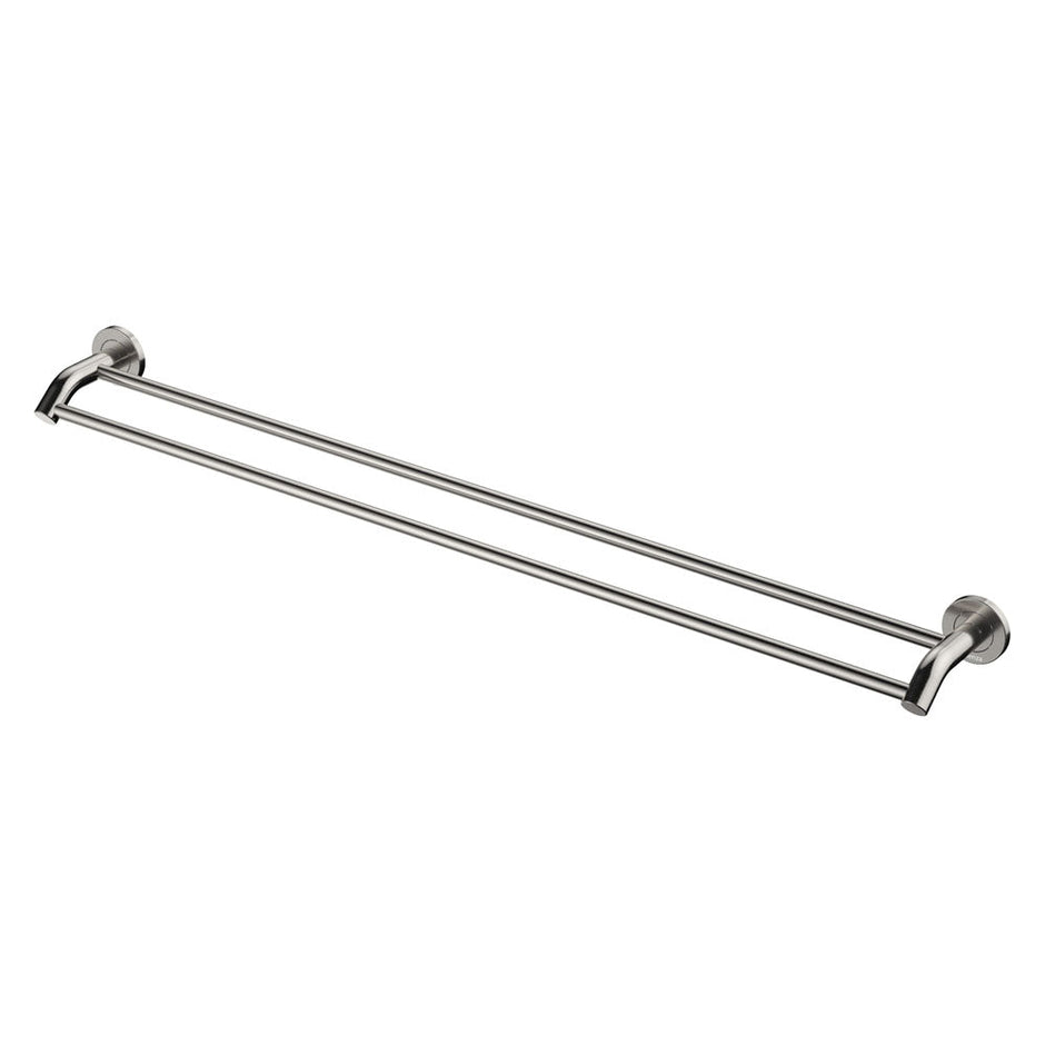 Kaya Double Towel Rail, 900mm in Brushed Nickel