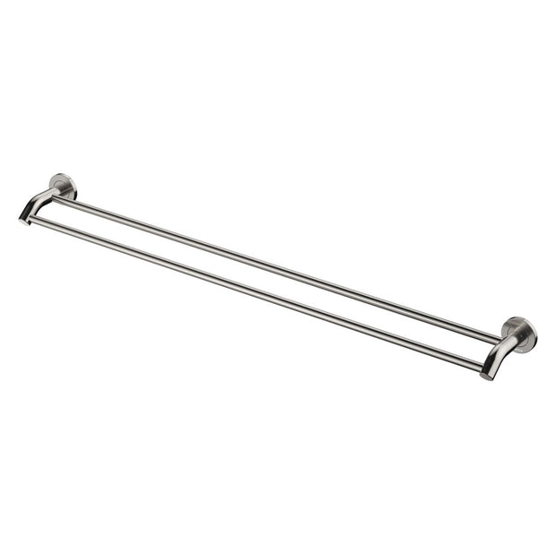 Kaya Double Towel Rail, 900mm in Brushed Nickel