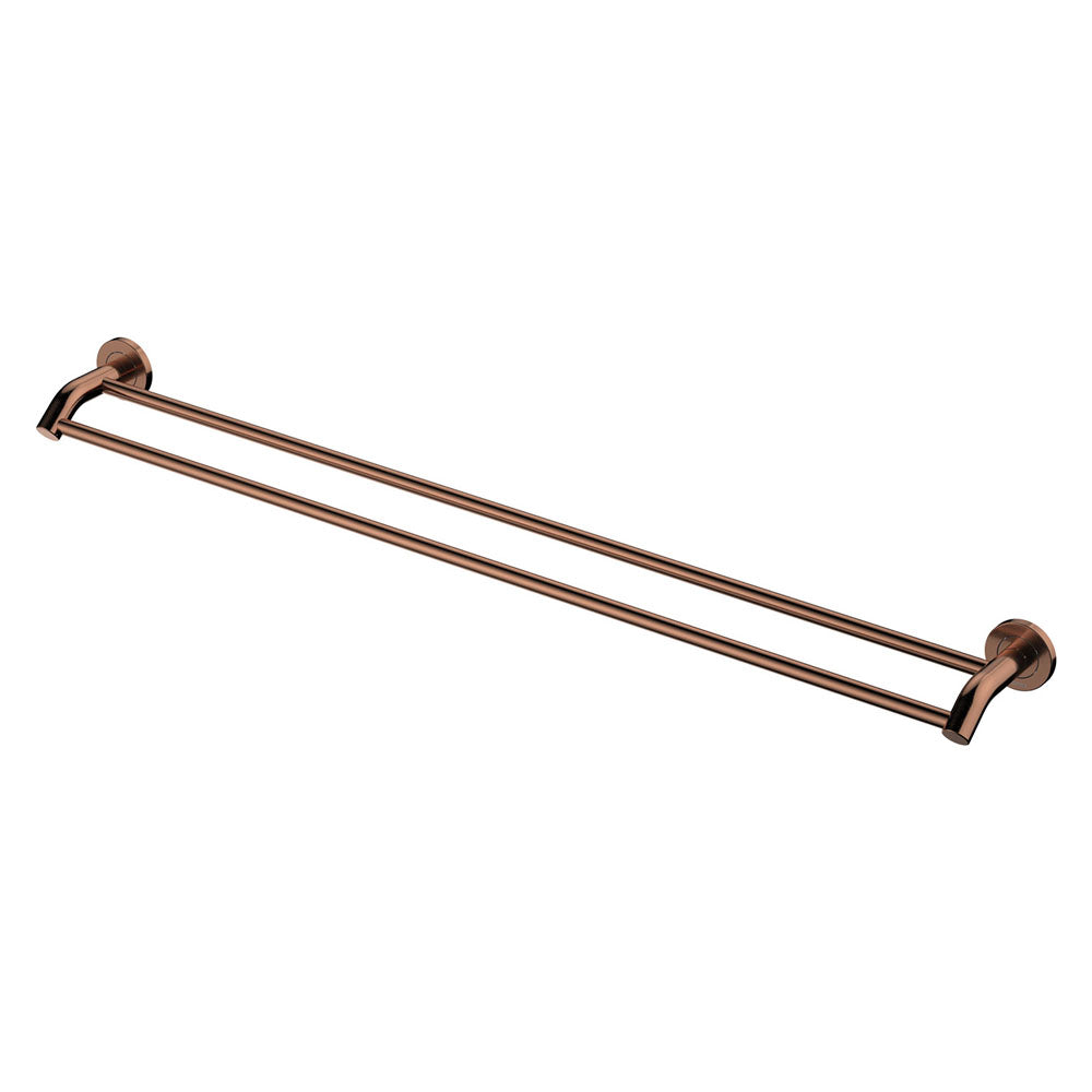 Kaya Double Towel Rail, 900mm in Brushed Copper