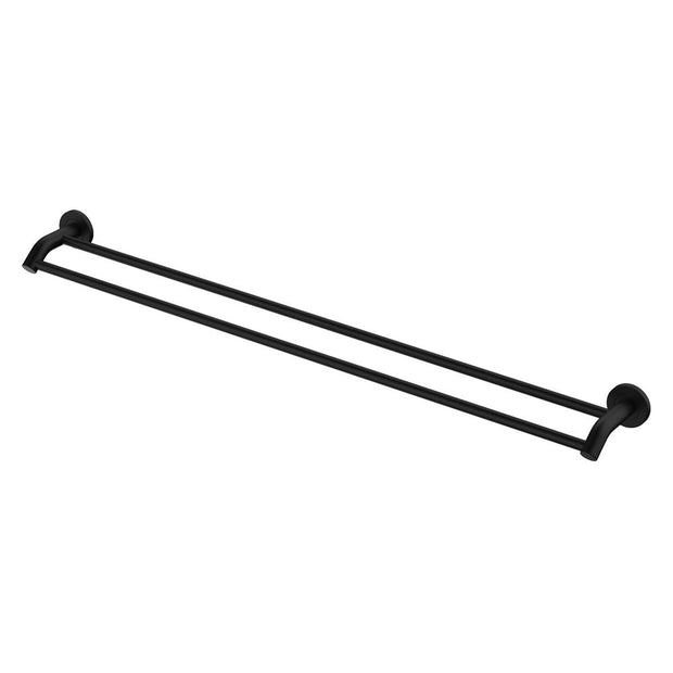 Kaya Double Towel Rail, 900mm in Matte Black