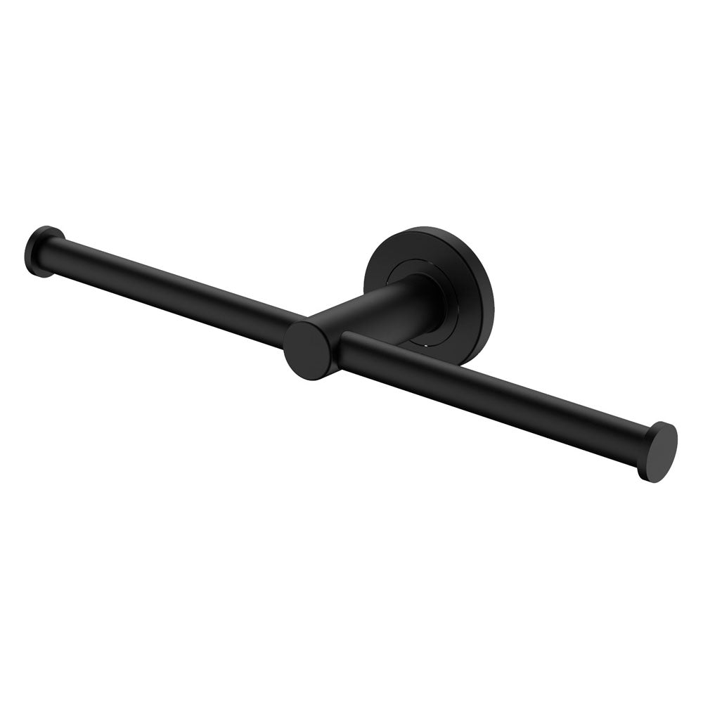 Kaya Double Toilet Roll Holder in Matte Black
