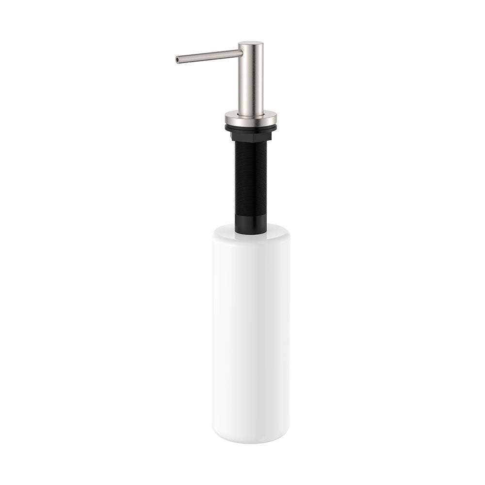 Kaya Bench Mounted Soap Dispenser in Brushed Nickel