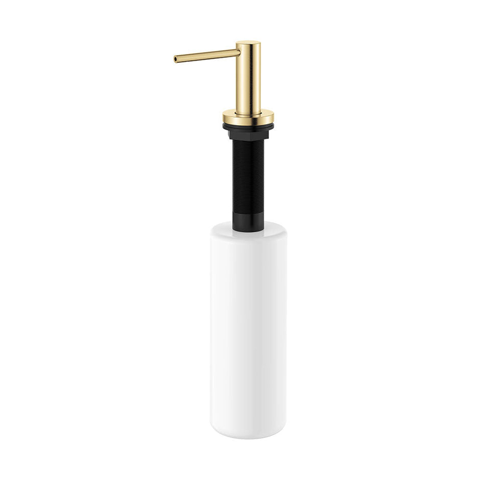 Kaya Bench Mounted Soap Dispenser in Urban Brass