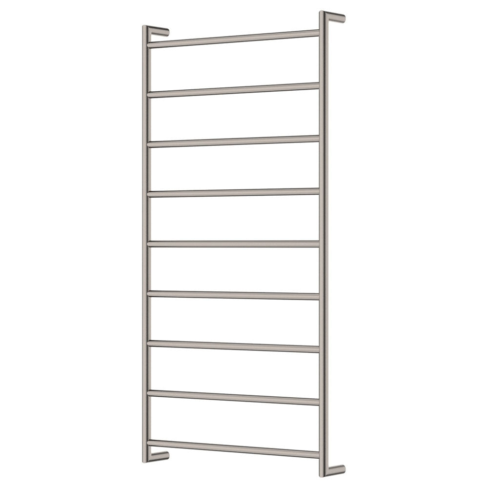 Kaya Heated Towel Rail, 600 x 1200mm in Brushed Nickel