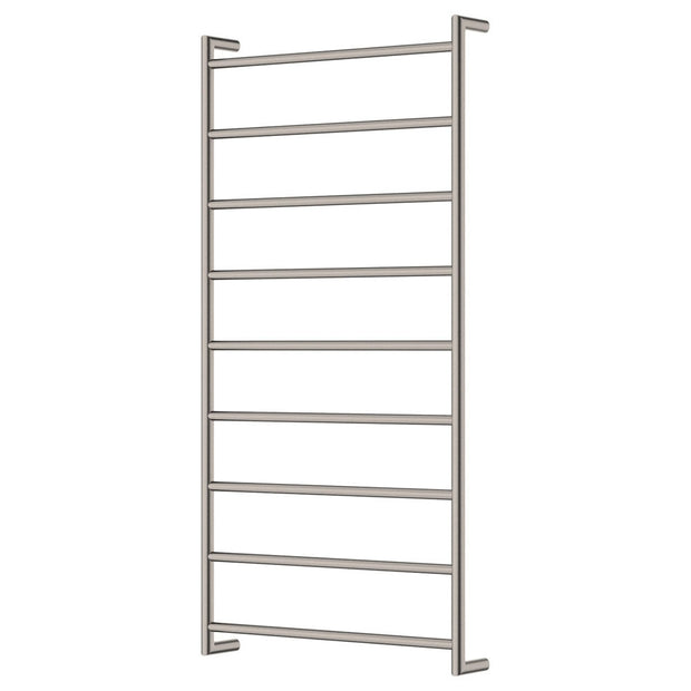 Kaya Heated Towel Rail, 600 x 1200mm in Brushed Nickel