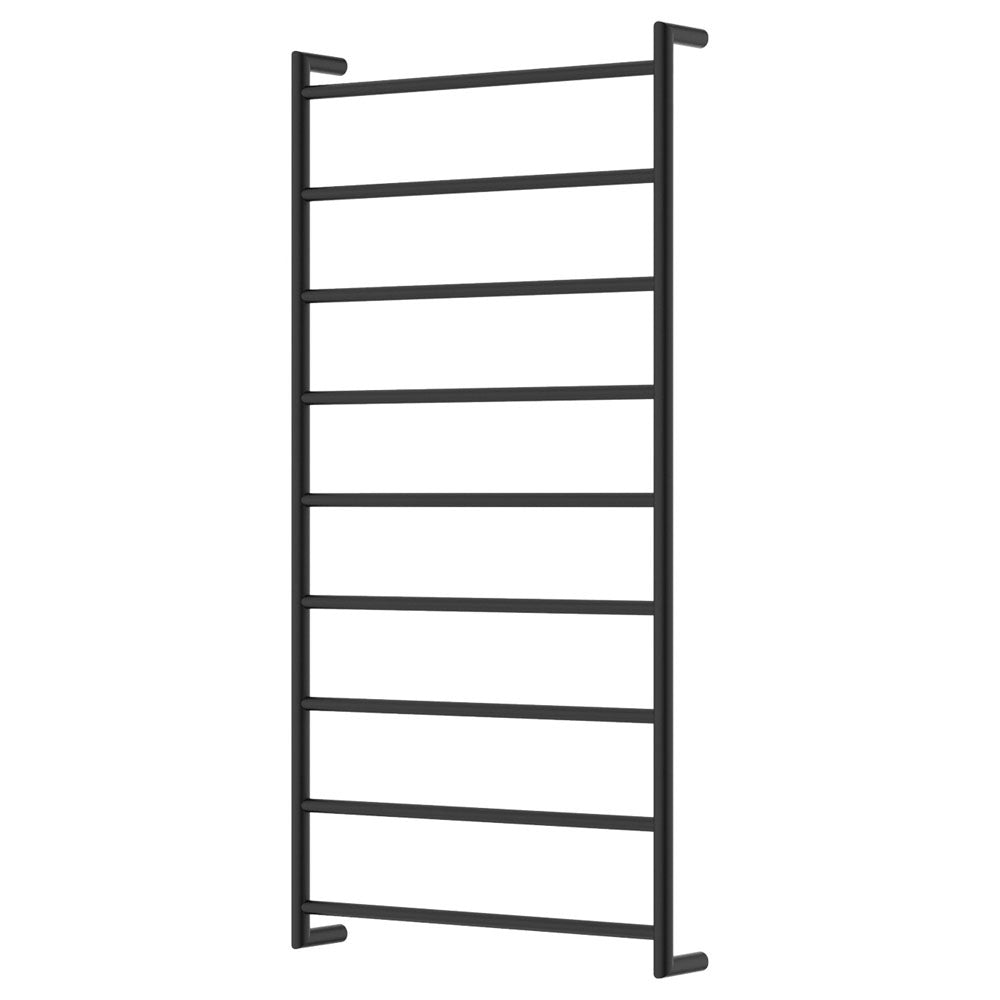 Kaya Heated Towel Rail, 600 x 1200mm in Matte Black