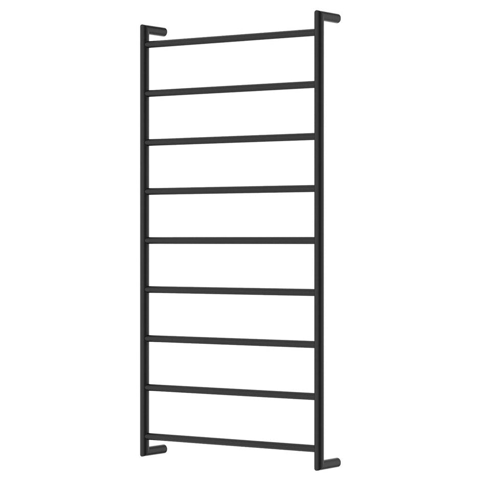 Kaya Heated Towel Rail, 600 x 1200mm in Matte Black