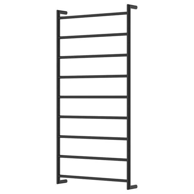 Kaya Heated Towel Rail, 600 x 1200mm in Matte Black