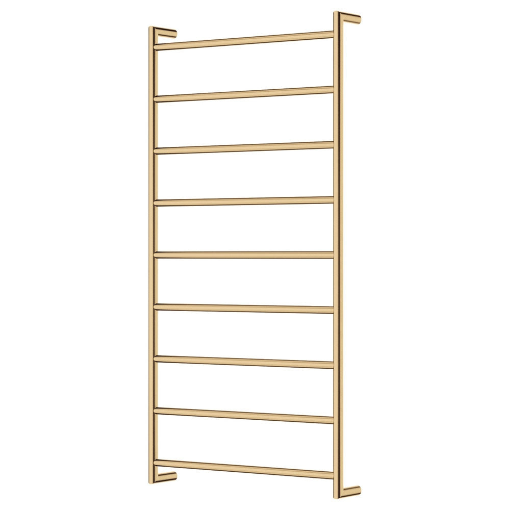 Kaya Heated Towel Rail, 600 x 1200mm in Urban Brass