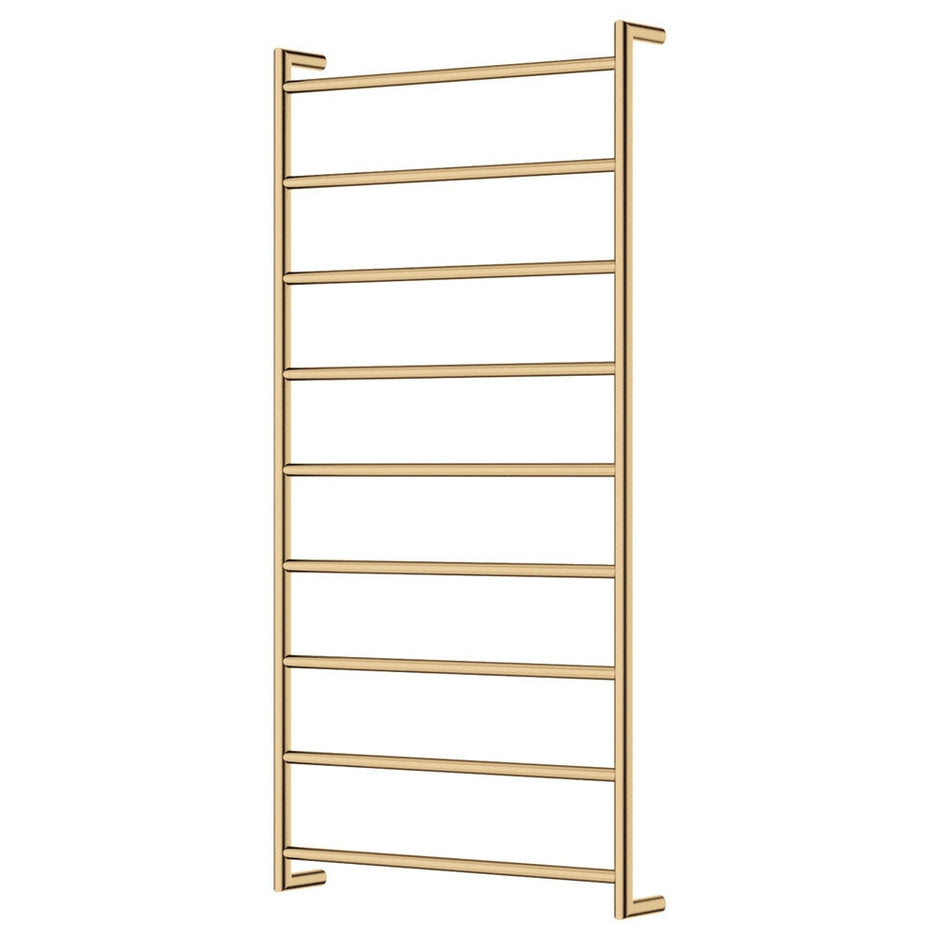 Kaya Heated Towel Rail, 600 x 1200mm in Urban Brass