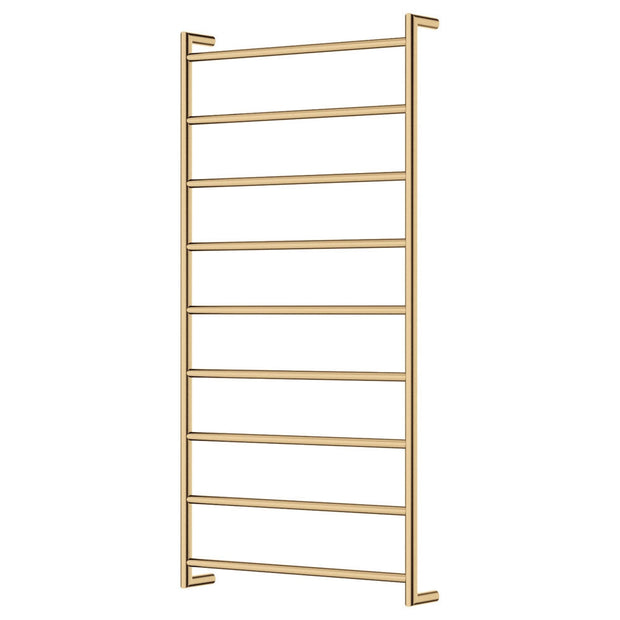 Kaya Heated Towel Rail, 600 x 1200mm in Urban Brass
