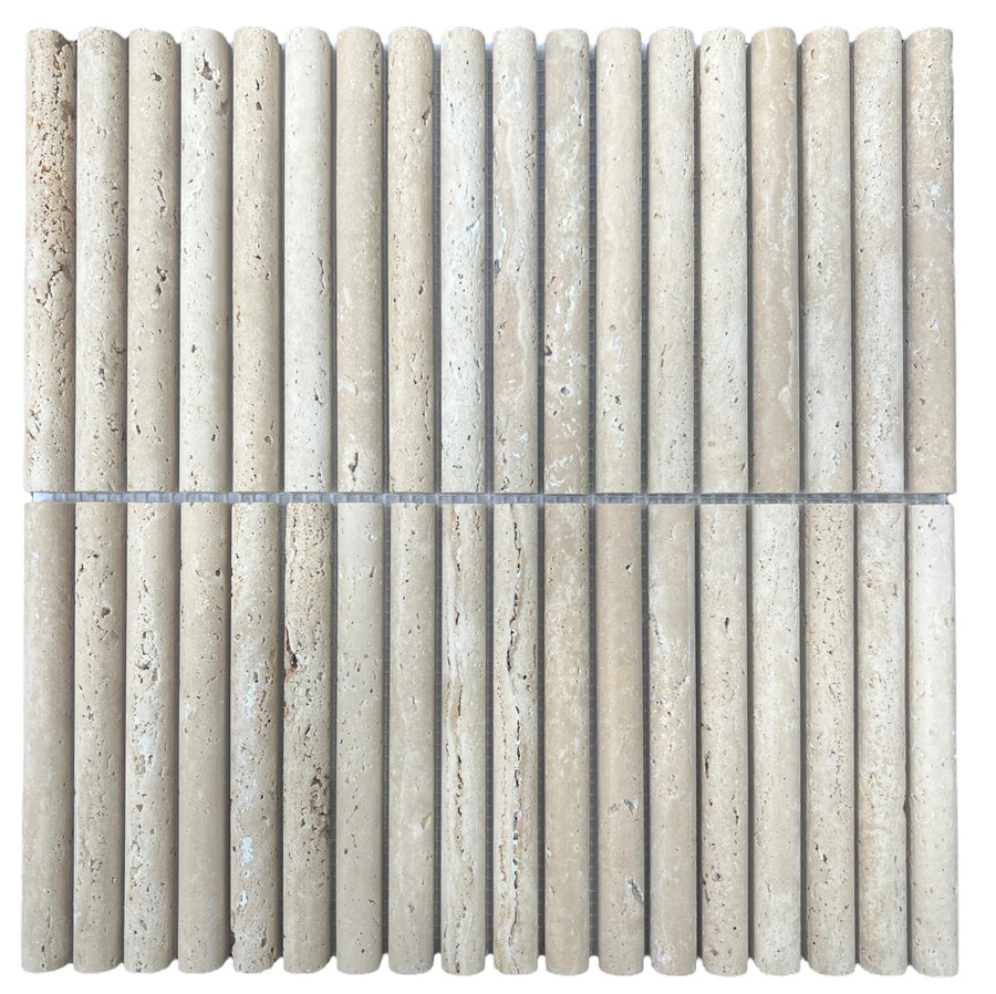 MINI BAMBOO ROME TRAVERTINE HONED SHEET SIZE 305X305X15 - MINI BAMBOO ROME -17