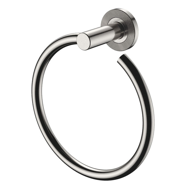Axle Hand Towel Ring in Brushed Nickel