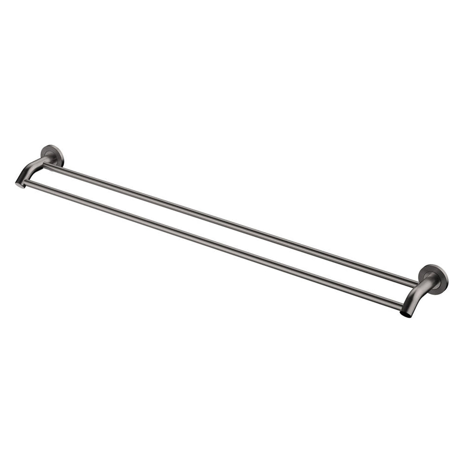 Axle 900mm Double Towel Rail in Gun Metal