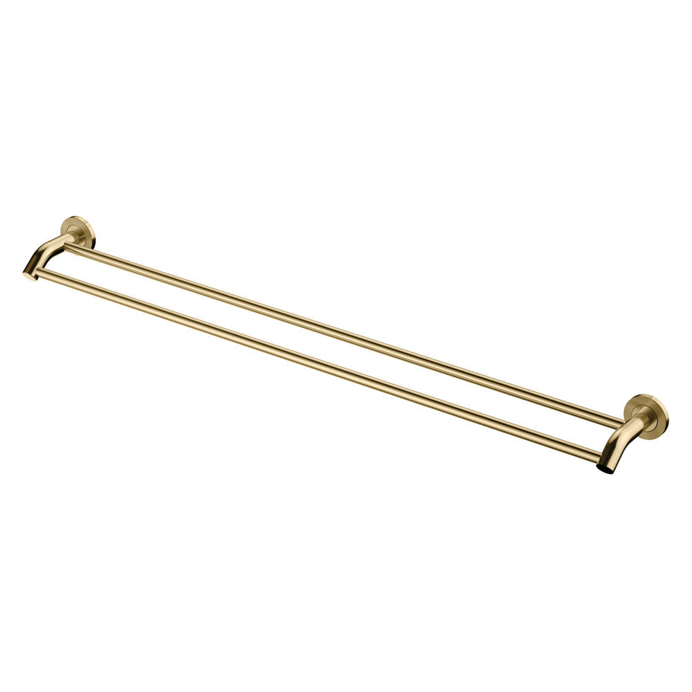 Axle 900mm Double Towel Rail in Urban Brass