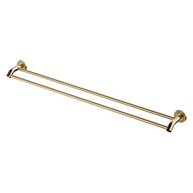 Axle 900mm Double Towel Rail in Urban Brass