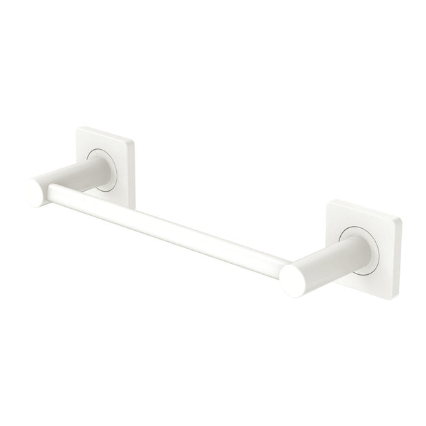 Sansa Single Towel Rail, 300mm in Matte White