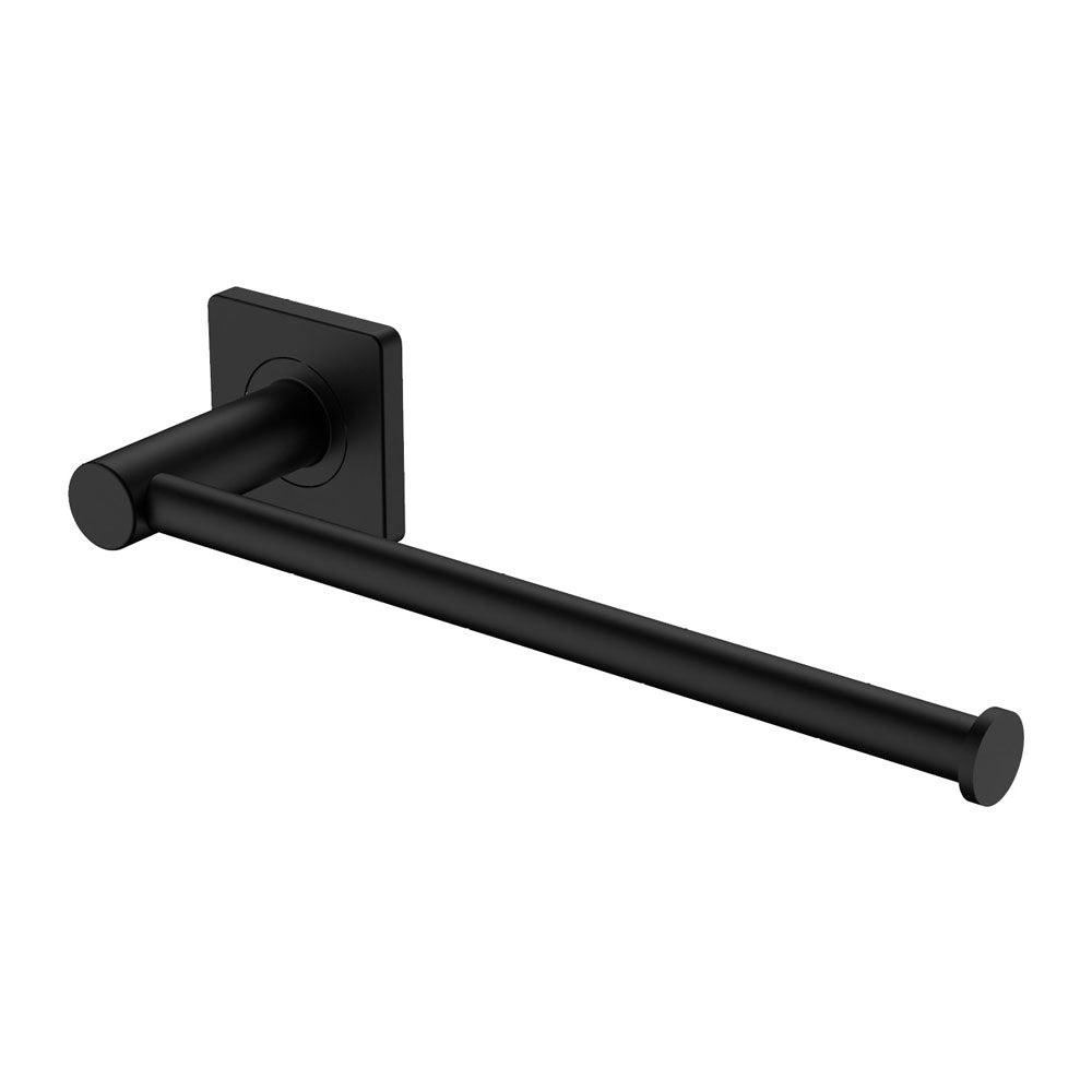Sansa Hand Towel Rail / Toilet Roll Holder in Matte Black