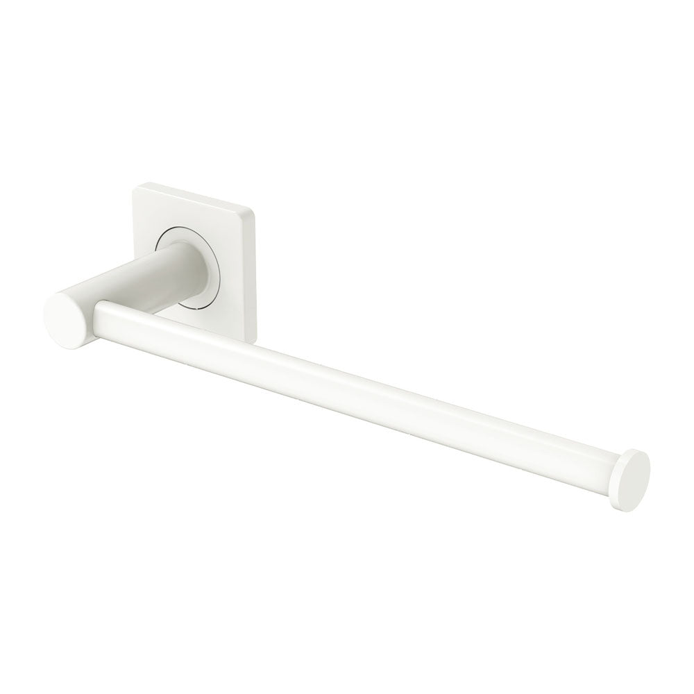 Sansa Hand Towel Rail / Toilet Roll Holder in Matte White
