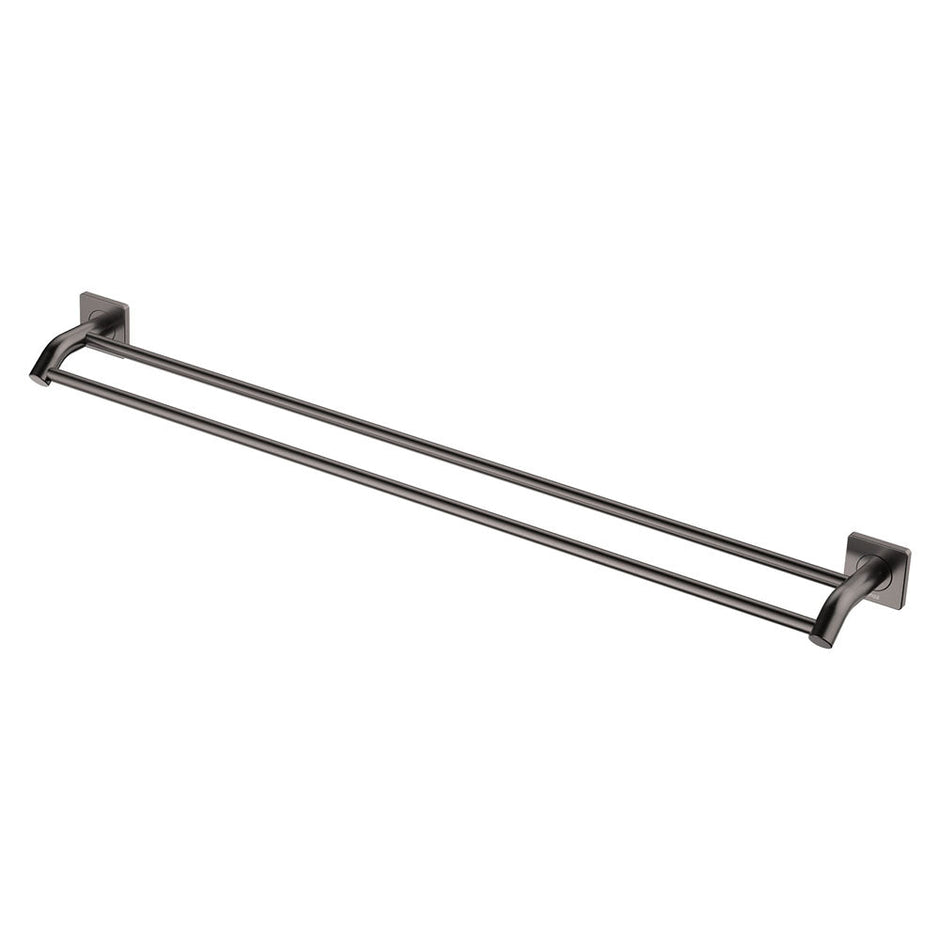 Sansa Double Towel Rail, 900mm in Gun Metal