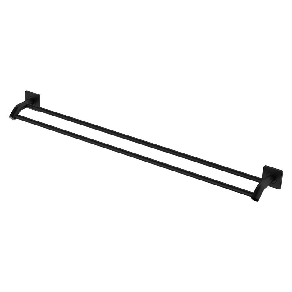 Sansa Double Towel Rail, 900mm in Matte Black