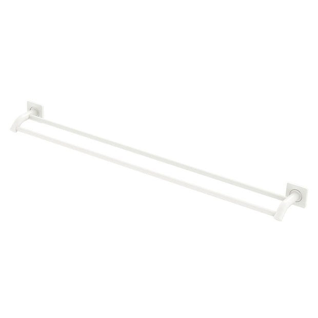 Sansa Double Towel Rail, 900mm in Matte White