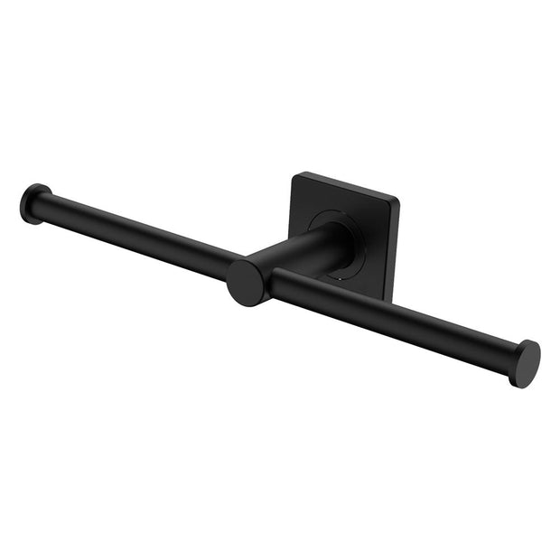Sansa Double Toilet Roll Holder in Matte Black