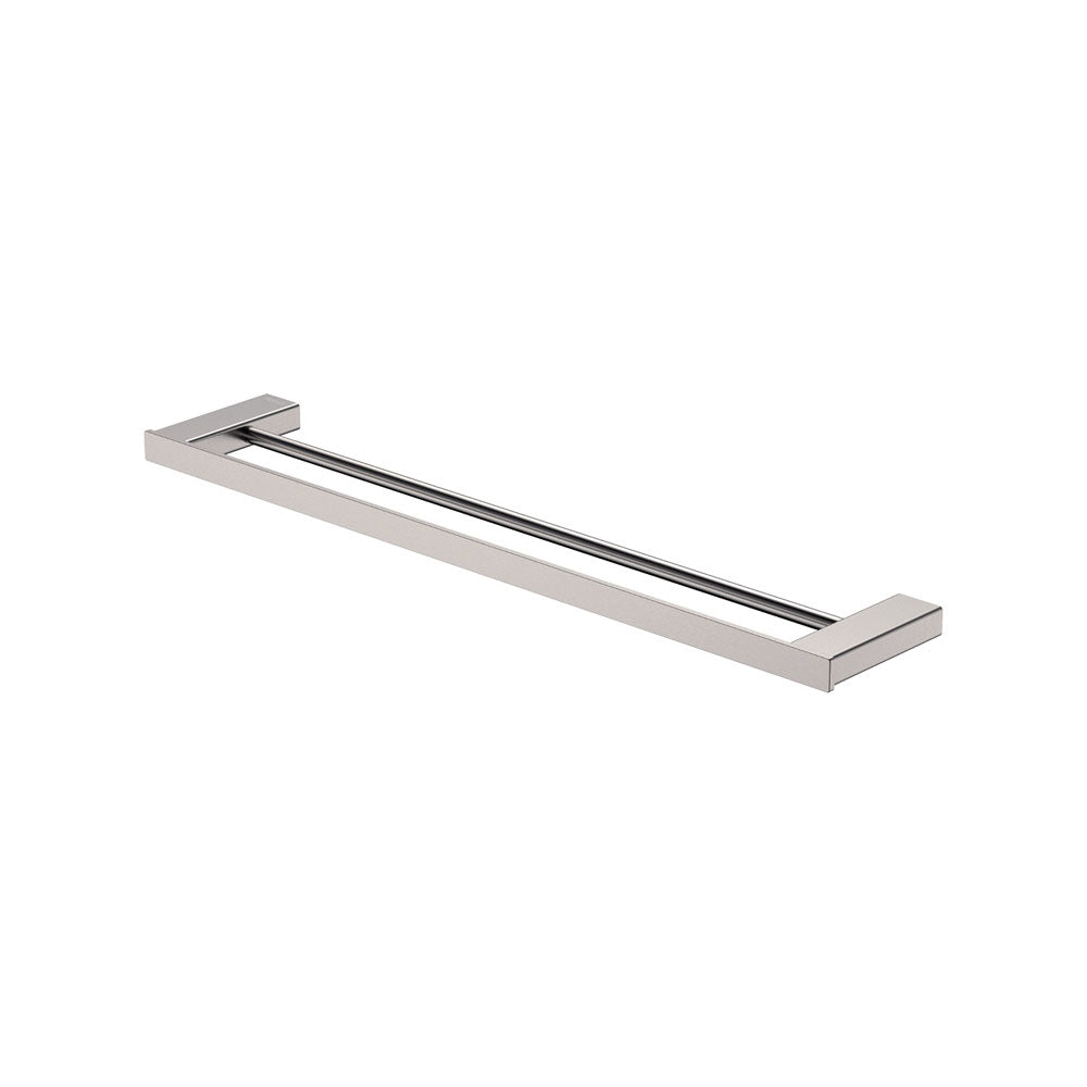 Tono Double Towel Rail, 610 mm in Brushed Nickel